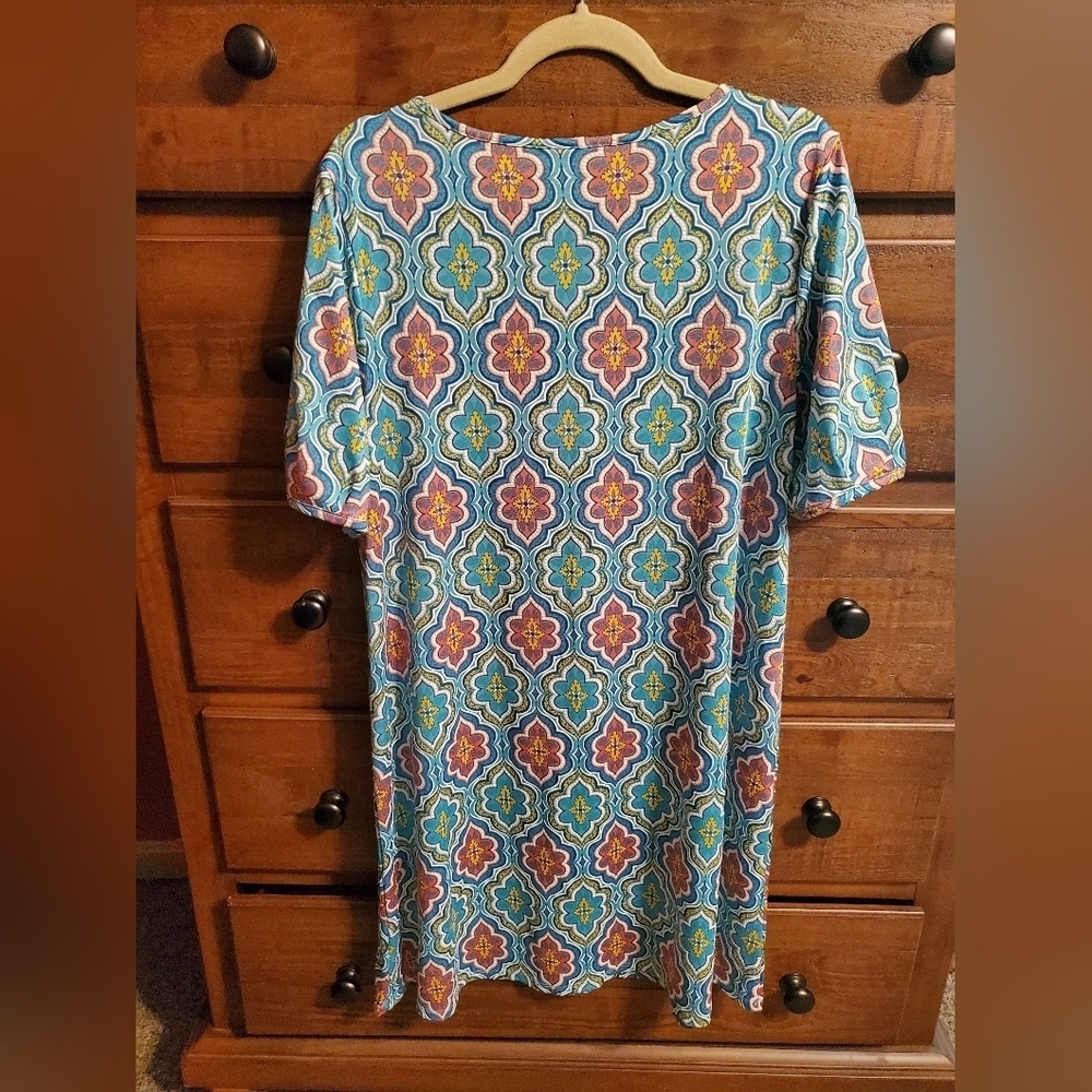 Ruby Rd. Multicolored Dress, Size M - Picture 2 of 4